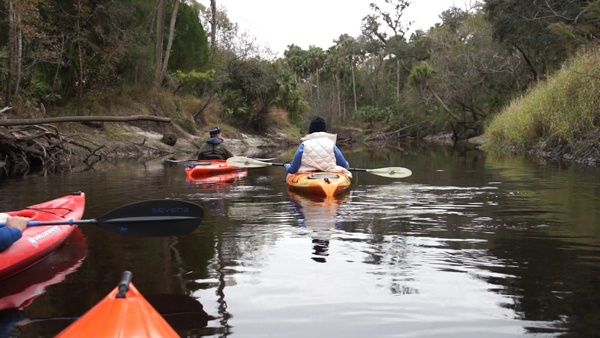 Paddling down the Econlockhatchee River in East Central Florida